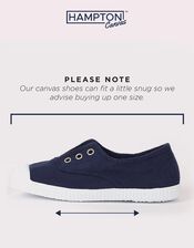 Hampton Canvas Plum Plimsolls, Yellow (LEMON), large