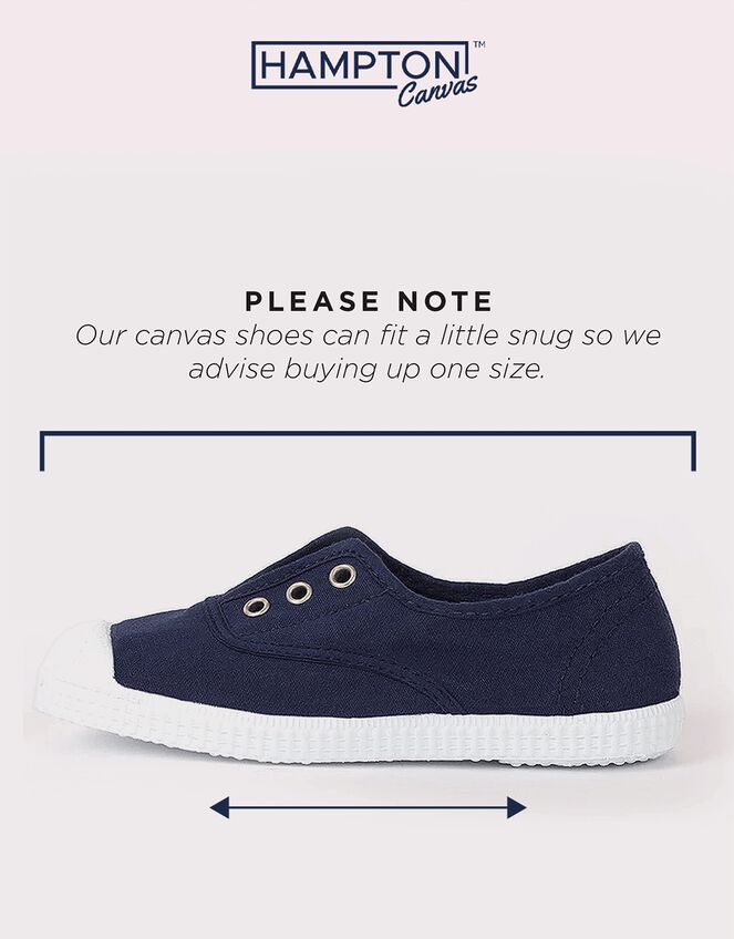 Hampton Canvas Plum Plimsolls, Yellow (LEMON), large