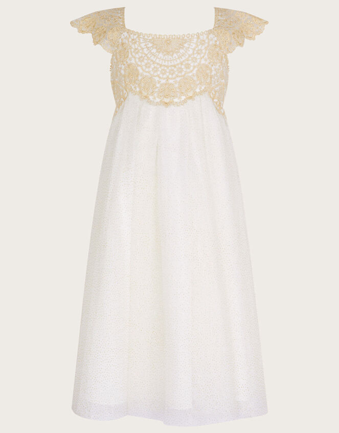 Estella Dress Gold Girls' Dresses Monsoon UK.