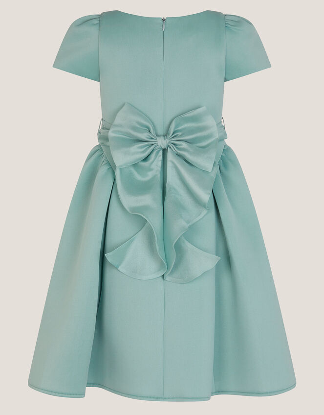 Polly Cap Sleeve Bow Party Dress, Green (SAGE), large