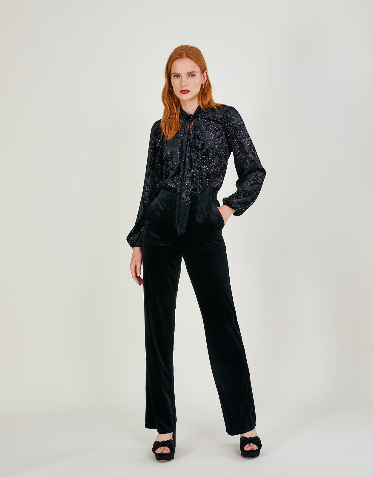 Monsoon velvet trouser sales suit