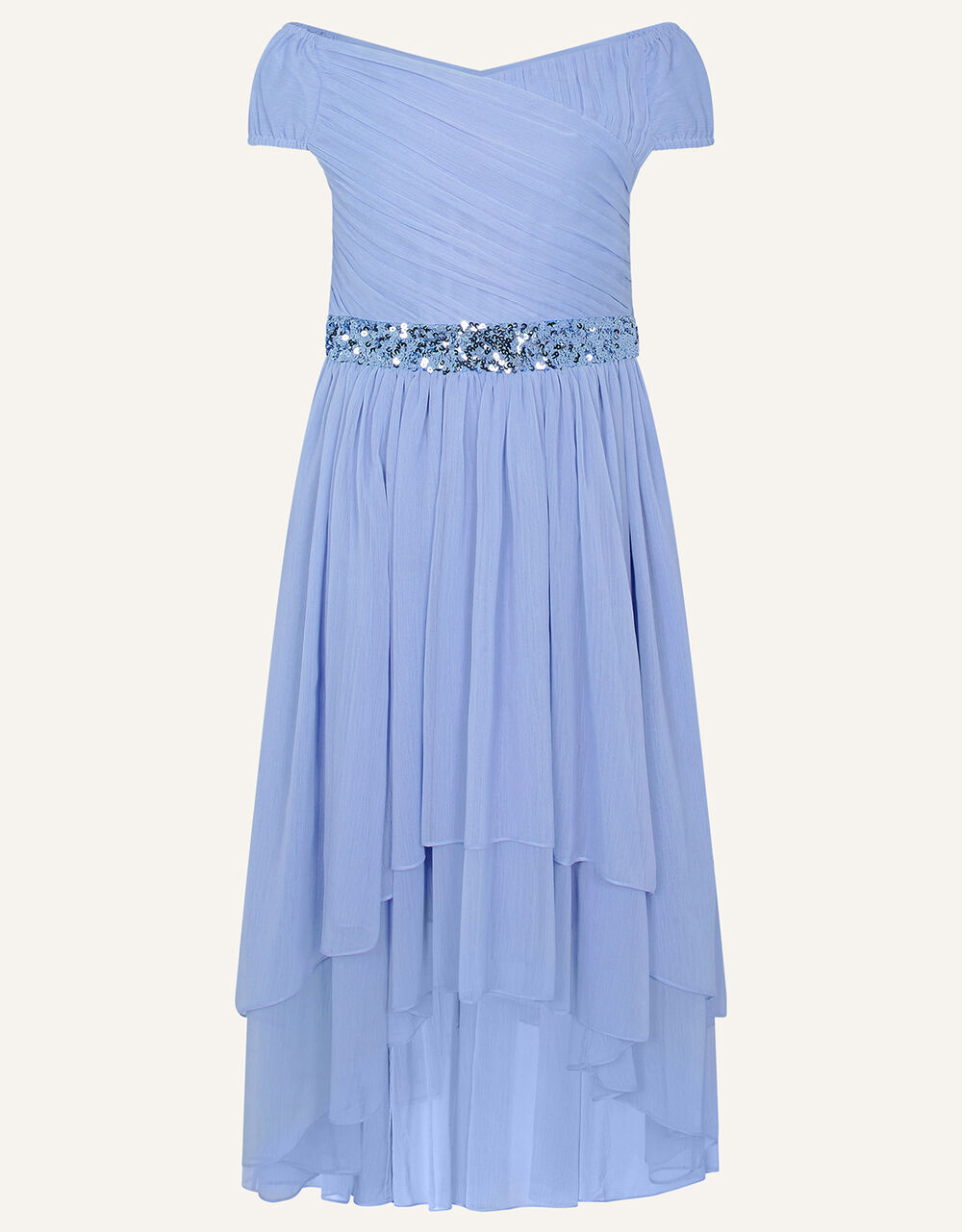 Children Girls 3-12yrs | Abigail Bardot Prom Dress Blue - ZS76968