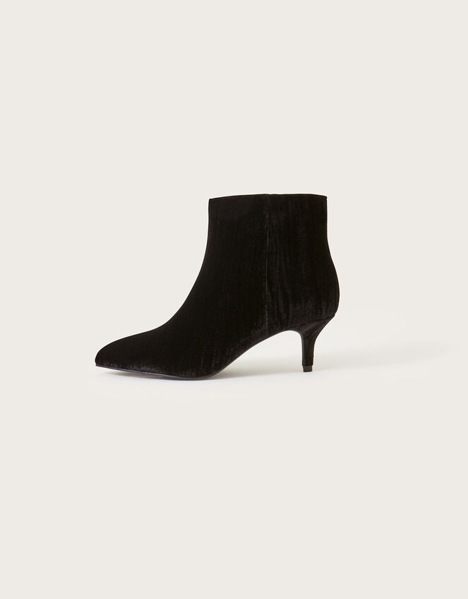 Velvet Ankle Boots Black | Women's Shoes | Monsoon UK.