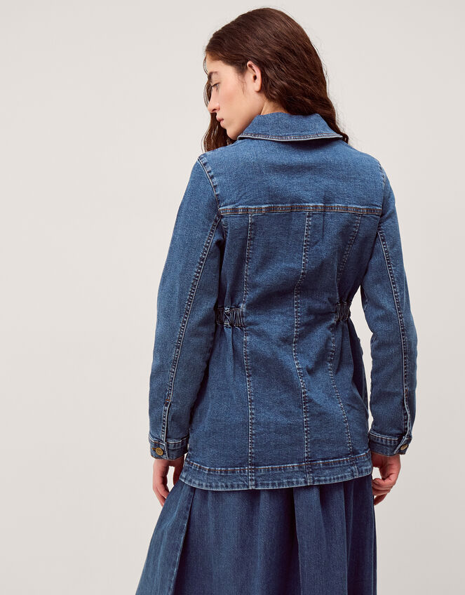 Mabel Longline Denim Jacket Blue