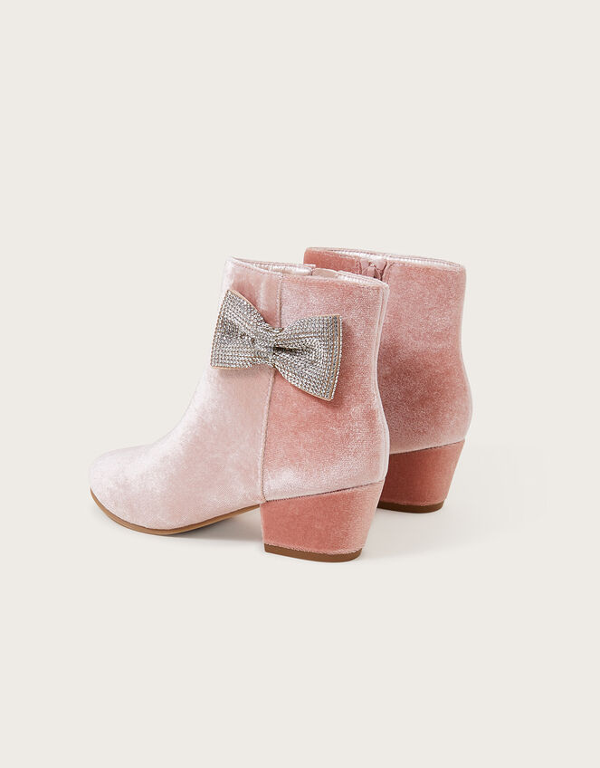 Lucinda Velvet Party Boots, Pink (PINK), large