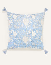 ARTISAN STUDIO Woodblock Floral Cushion, , large