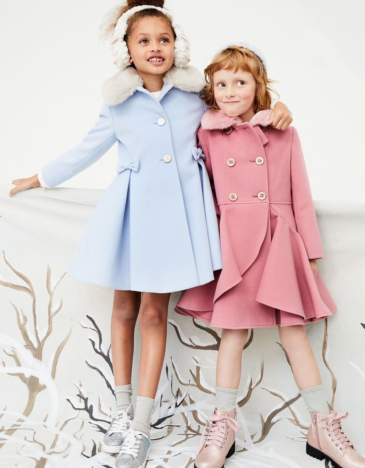 Monsoon girls blue coat discount