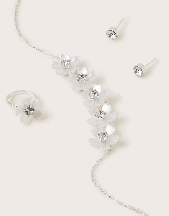 Frosted Flower Jewellery Set, , large