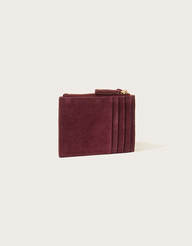 Scallop Suede Card Holder, , large