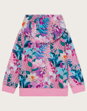 Tropical Floral Hoodie , Pink (ROSE PINK), large