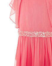 Meghan Sequin Party Dress, Orange (CORAL), large