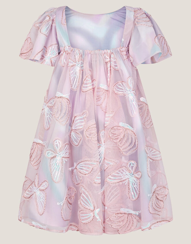Butterfly Appliqué Swing Dress, Multi (MULTI), large