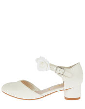 Shimmer Two-Part Corsage Heels, Ivory (IVORY), large