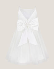 Pearl Embellished Bow Dress, Ivory (IVORY), large
