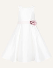 Audrey Duchess Twill Bridesmaid Dress, Ivory (IVORY), large