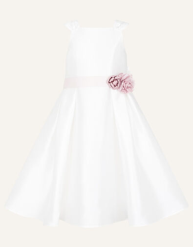 Audrey Duchess Twill Bridesmaid Dress, Ivory (IVORY), large