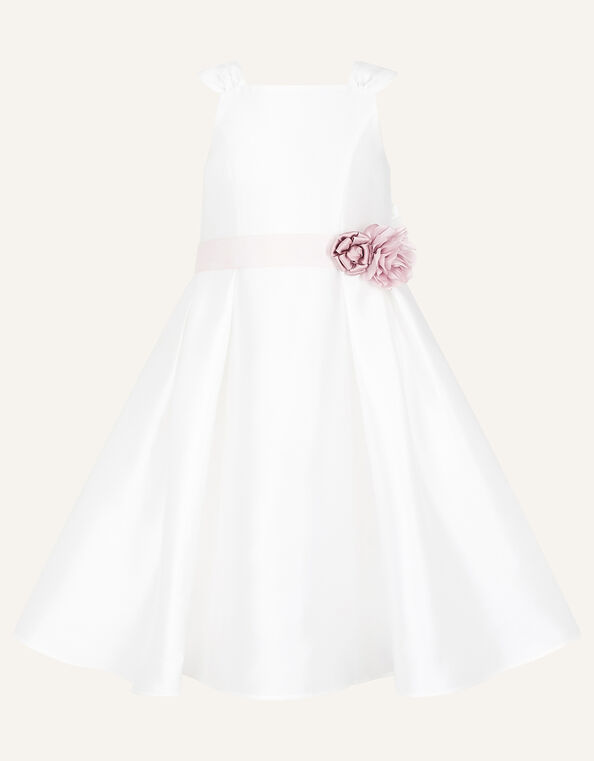 Audrey Duchess Twill Bridesmaid Dress, Ivory (IVORY), large
