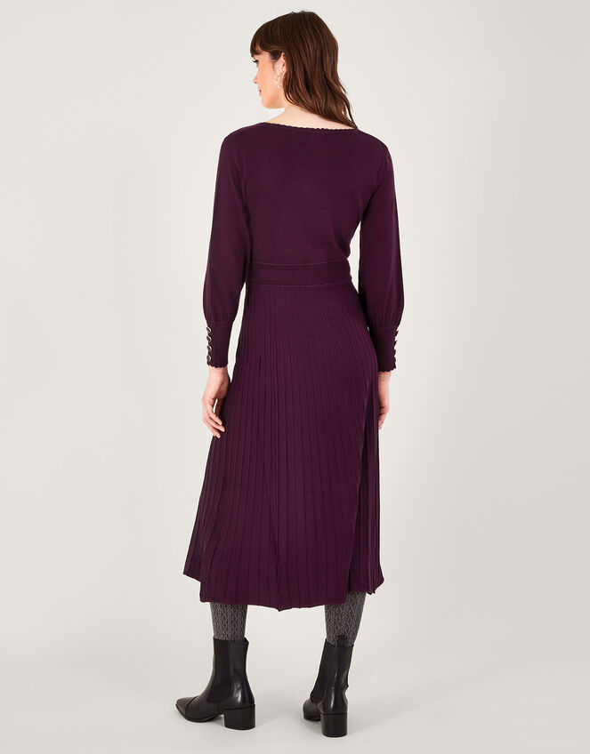 Scoop Neck Dress with LENZING™ ECOVERO™, Red (WINE), large