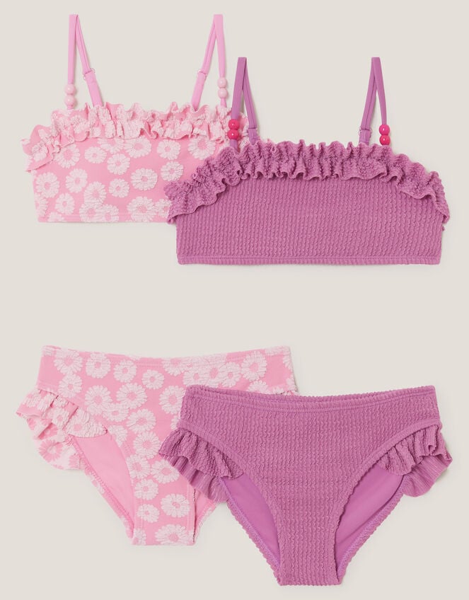 2-Pack Seersucker & Floral Bikini Sets, Multi (MULTI), large