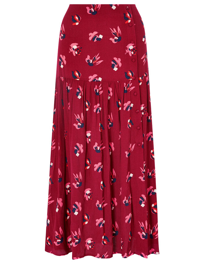 Betty Tiered Skirt with LENZING™ ECOVERO™ , Red (RED), large