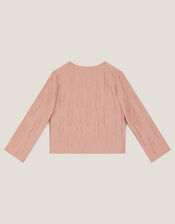 Bow Quilted Satin Jacket, Pink (PALE PINK), large