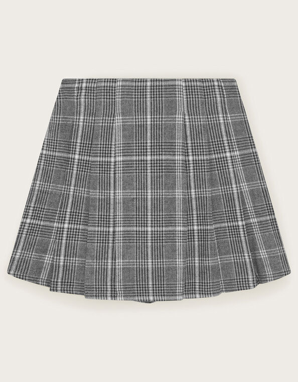Pleated Check Skort, Grey (GREY), large