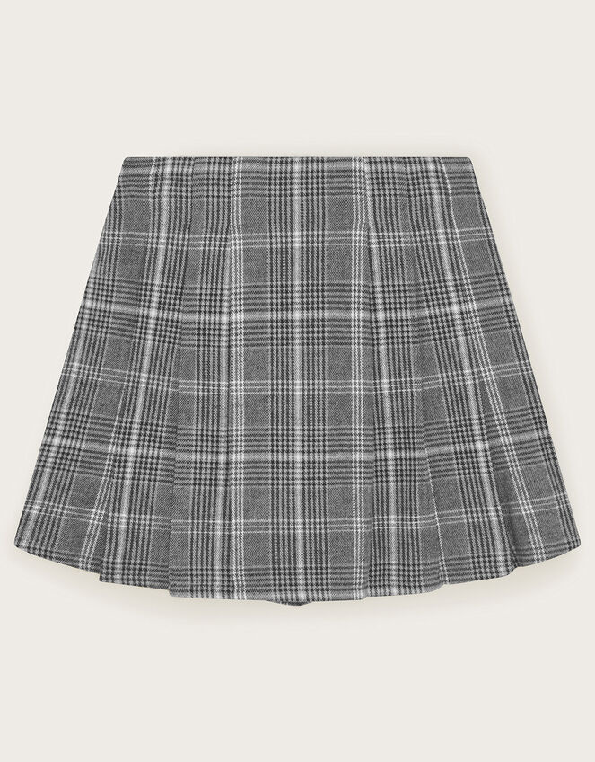 Pleated Check Skort, Grey (GREY), large