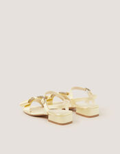 Diamant&eacute; Bow Low Heel Sandals, Yellow (YELLOW), large