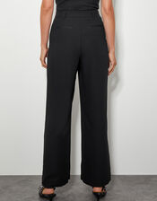 Ava Tuxedo Wide Leg Trousers, Black (BLACK), large