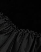 Ohio A-Line Velvet Prom Dress, Black (BLACK), large