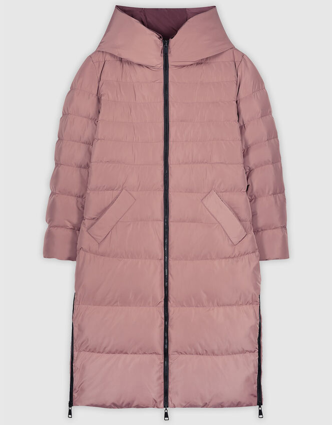 Rino and Pelle Reversible Longline Padded Coat, DARK PINK, large