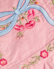 Baby Mon Cheri Embroidered Dungaree & Top Set, Pink (PINK), large