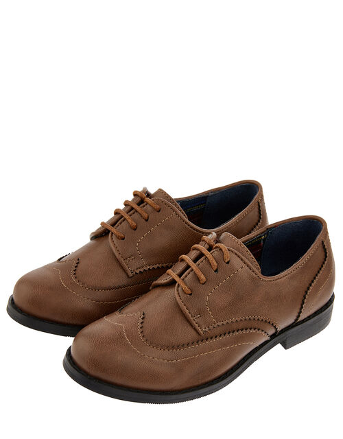 Boys' Oxford Brogue Shoes, Brown (BROWN), large