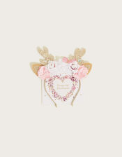 Winter Deer Floral Headband, , large