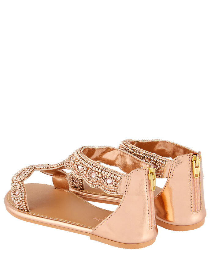 SHELLEY SANDAL, GOLD METALLIC