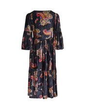 East Lucille Velvet Midi Dress, Black (BLACK), large