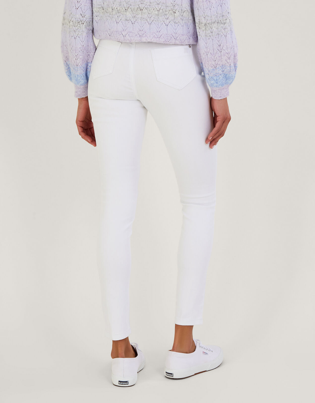 Iris Regular Length Skinny Jeans with Sustainable Cotton White