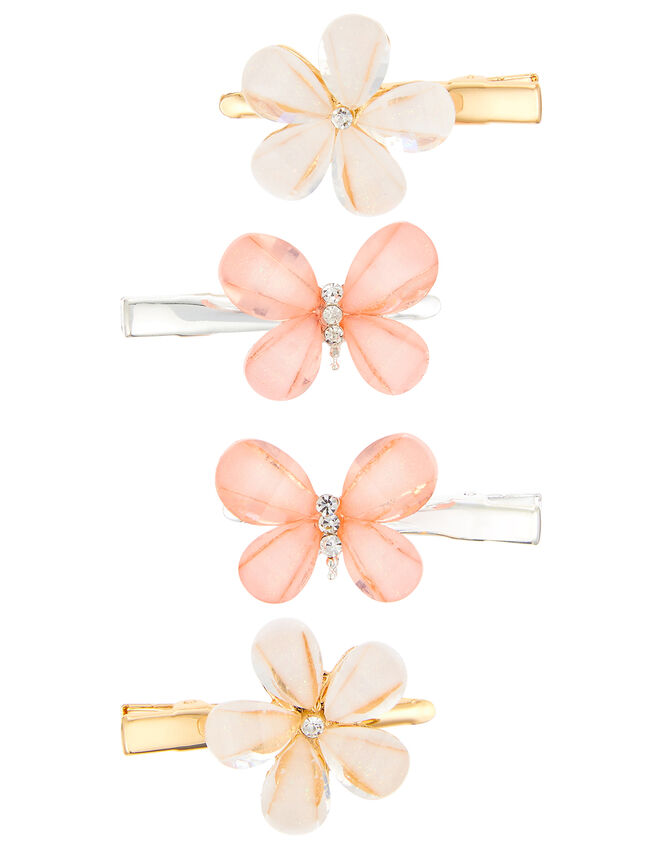Mixed Facet Jewel Hair Clips, , large