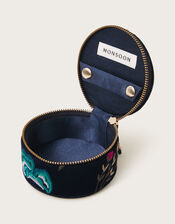 Floral Embroidered Mini Jewellery Box, , large