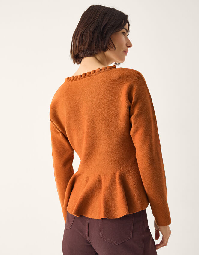 Peony Peplum Jumper Yellow