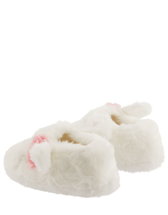 Bunny Fluffy Slippers Ivory | Girls' Slippers | Monsoon UK.