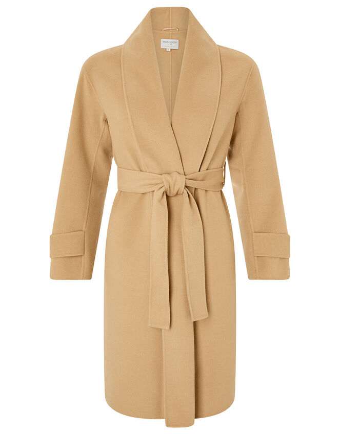 Bella Blanket Wrap Coat, Camel (CAMEL), large