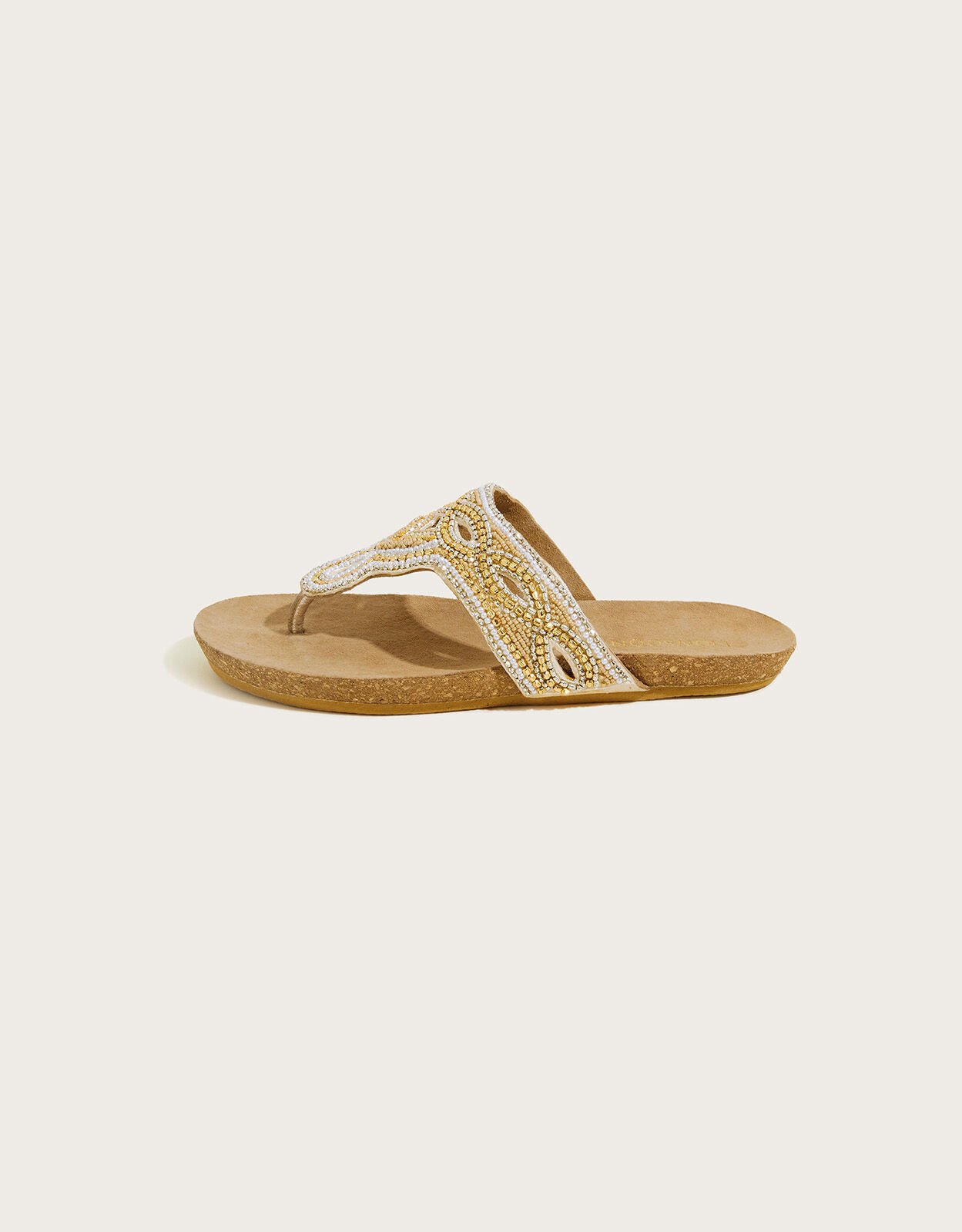 Gold outlet footbed sandals