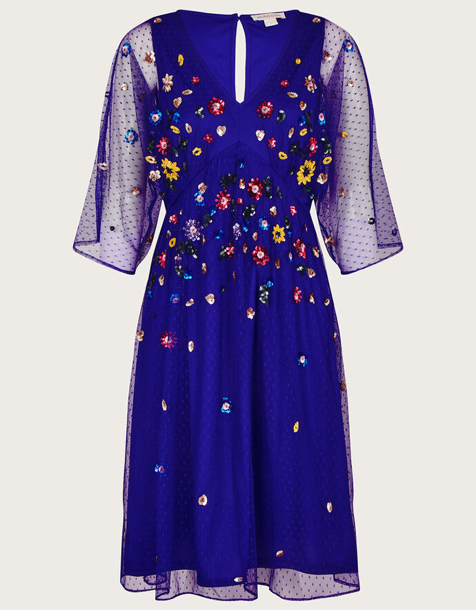 Stephanie Embellished Dress Blue Evening Dresses Monsoon UK.