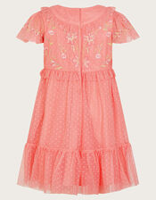 Baby Josephine Embroidered Dress, Orange (CORAL), large