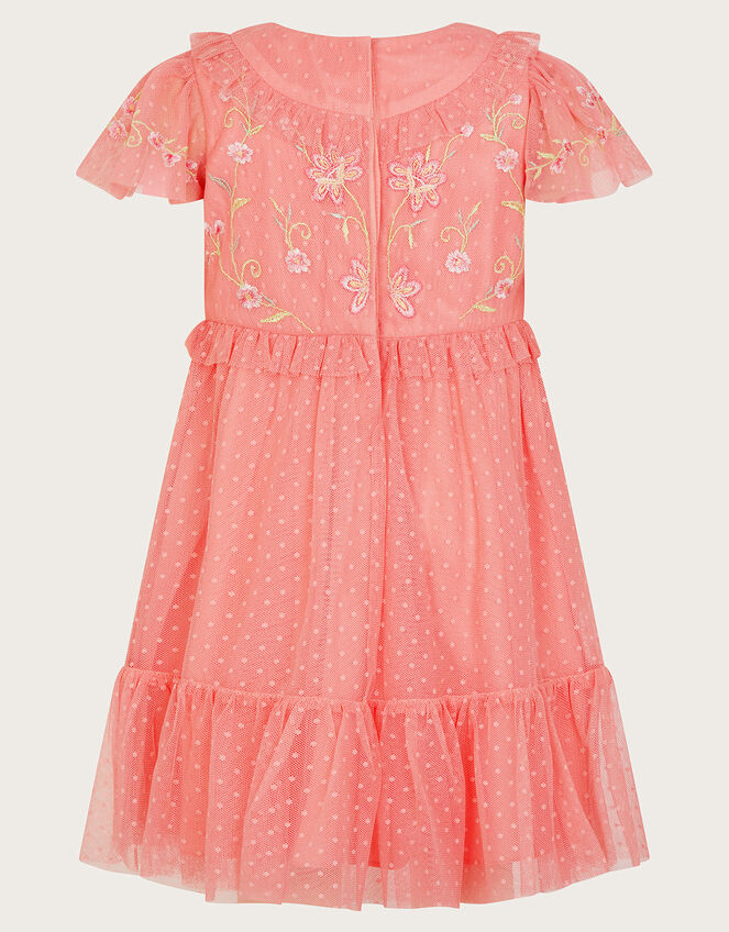 Baby Josephine Embroidered Dress, Orange (CORAL), large