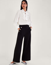 Priya Ponte Trousers, Black (BLACK), large