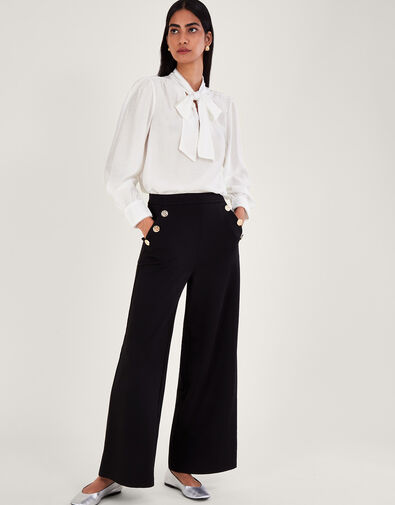Priya Ponte Trousers, Black (BLACK), large