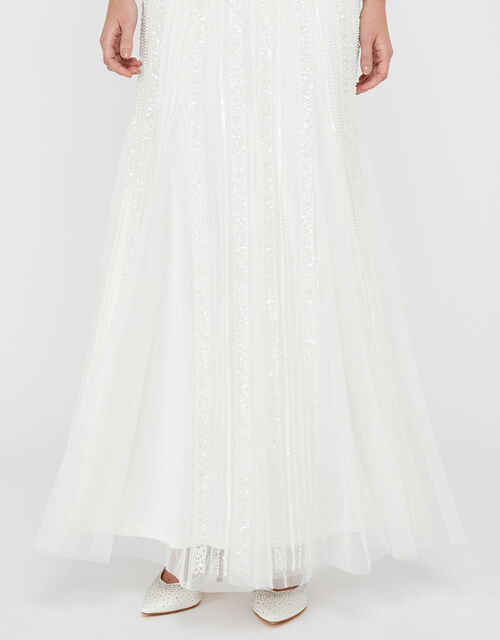 Nora Embellished Fishtail Bridal Dress, Ivory (IVORY), large