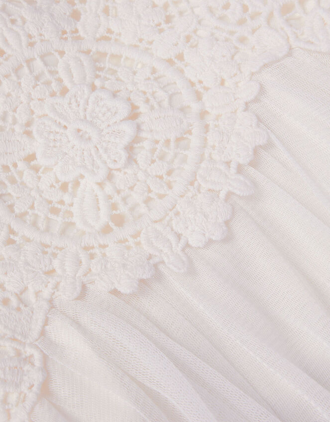 Baby Starla Lace Tulle Dress, Ivory (IVORY), large